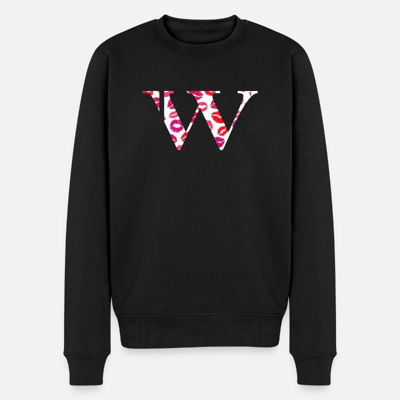 Lettre w bisous - Pull Premium bio Homme - noir