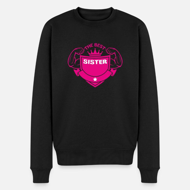 THE BEST SISTER - Pull Premium bio Homme - noir