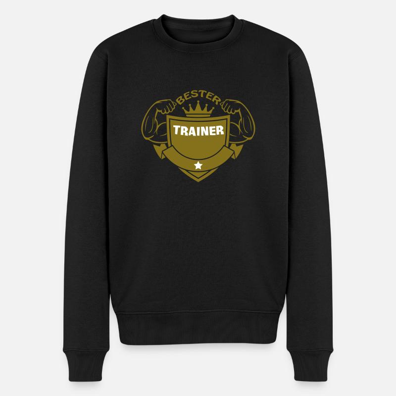 BESTSER TRAINER - Männer Premium Bio Pullover - Schwarz