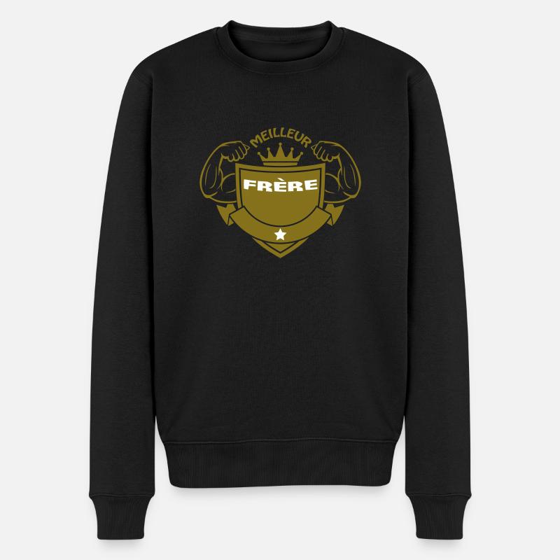 BESTER Bruder - Männer Premium Bio Pullover - Schwarz