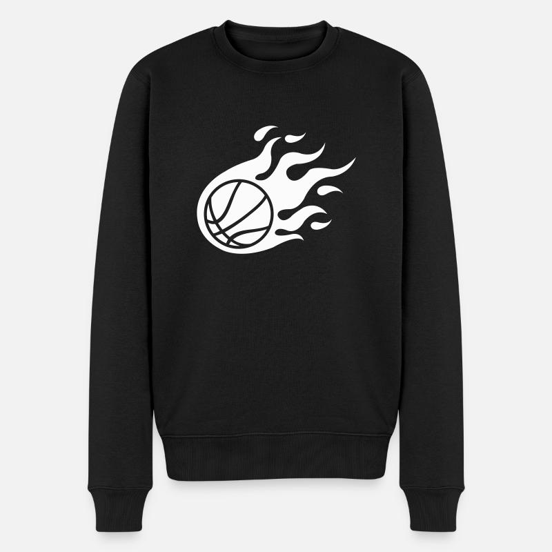 Feu de basket-ball - Pull Premium bio Homme - noir