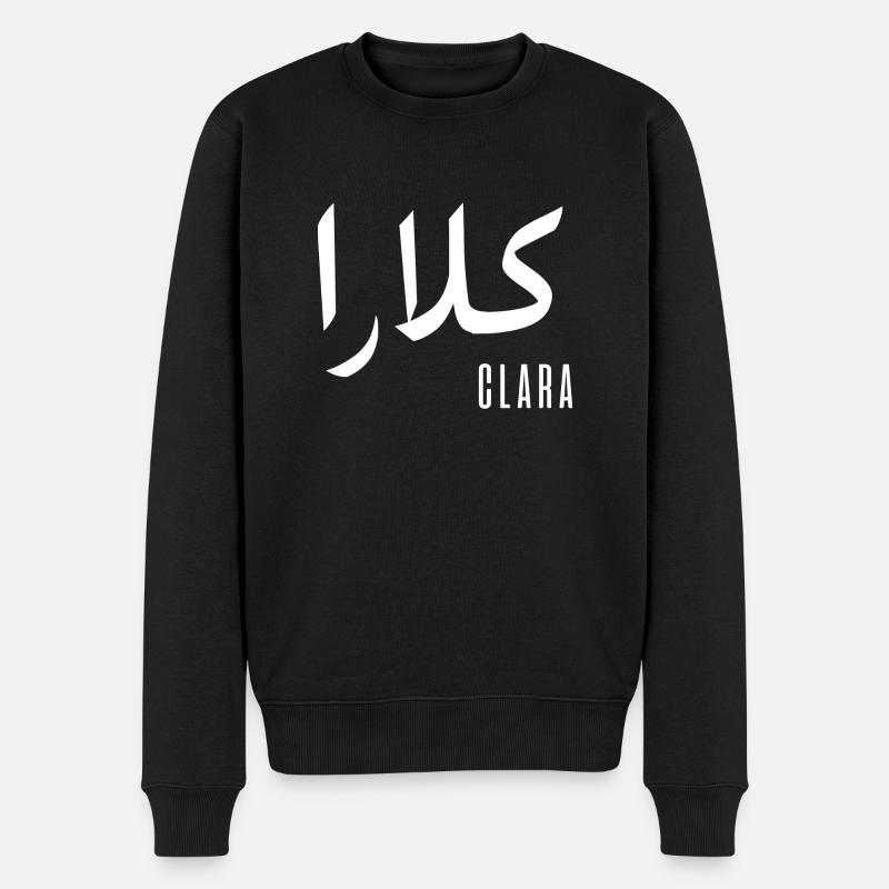 Name Clara auf Arabisch - Männer Premium Bio Pullover - Schwarz
