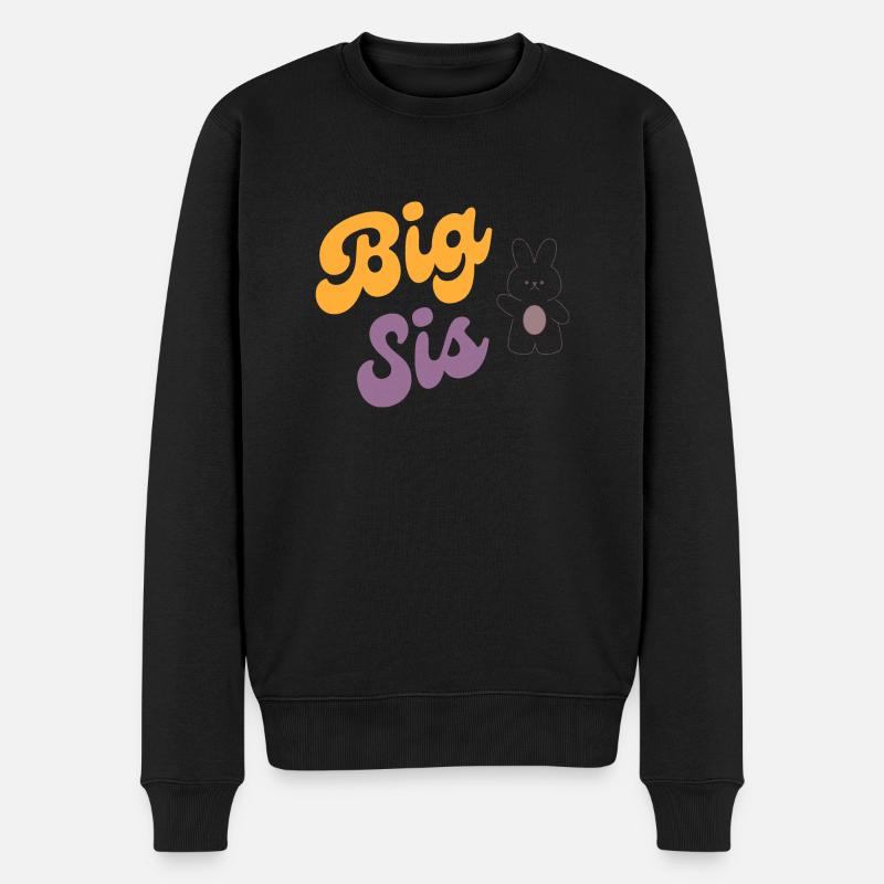 BIG SIS - Männer Premium Bio Pullover - Schwarz