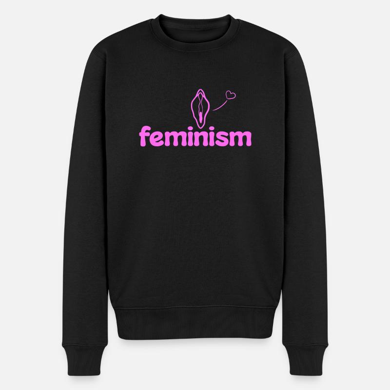 Feminismus - Männer Premium Bio Pullover - Schwarz
