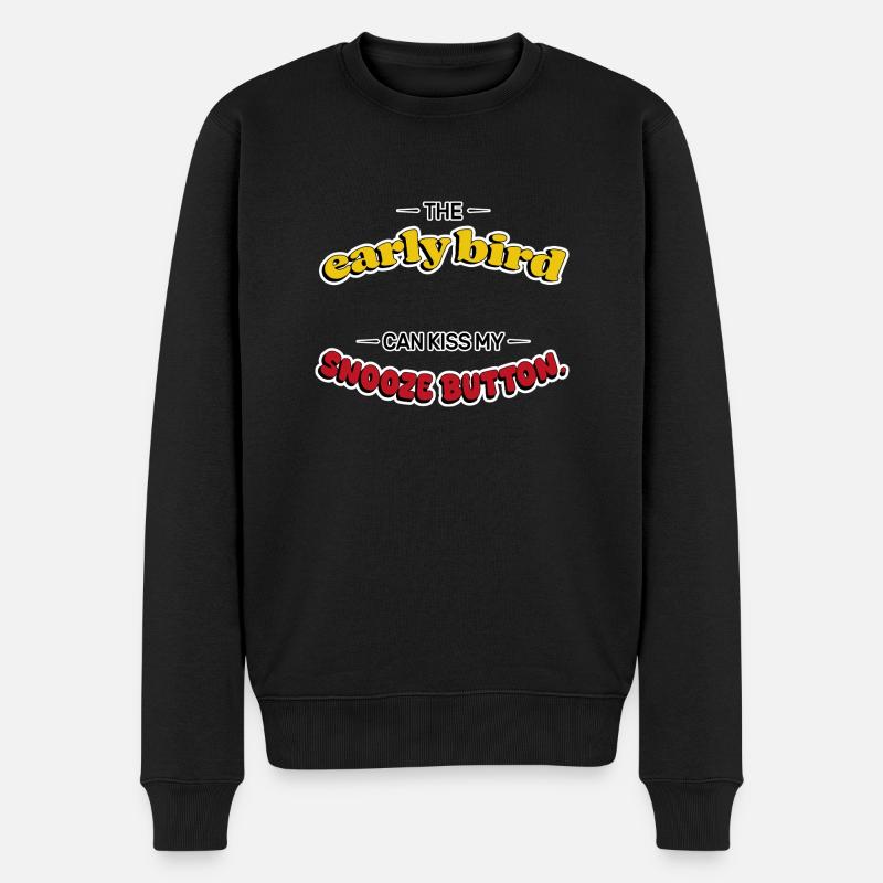 Schlummertaste Rebell - Männer Premium Bio Pullover - Schwarz