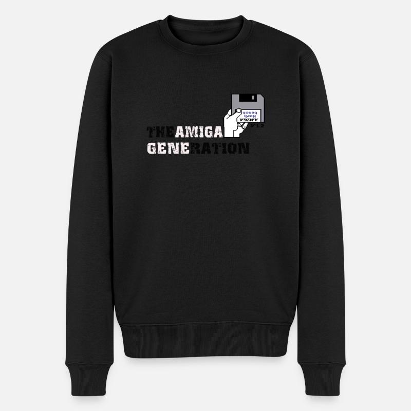 amiga_generation - Männer Premium Bio Pullover - Schwarz