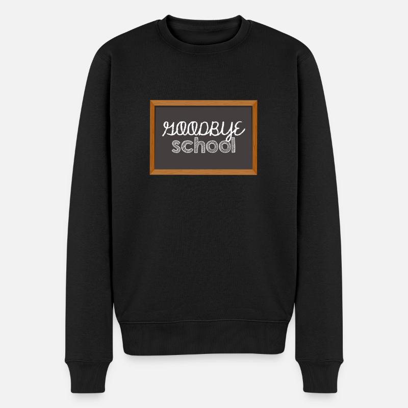 Abitur / Schulabschluss: Goodbye School - Männer Premium Bio Pullover - Schwarz