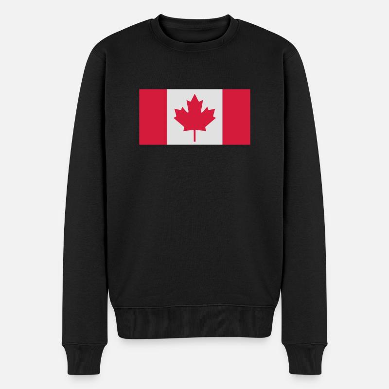 Kanada Flagge - Männer Premium Bio Pullover - Schwarz