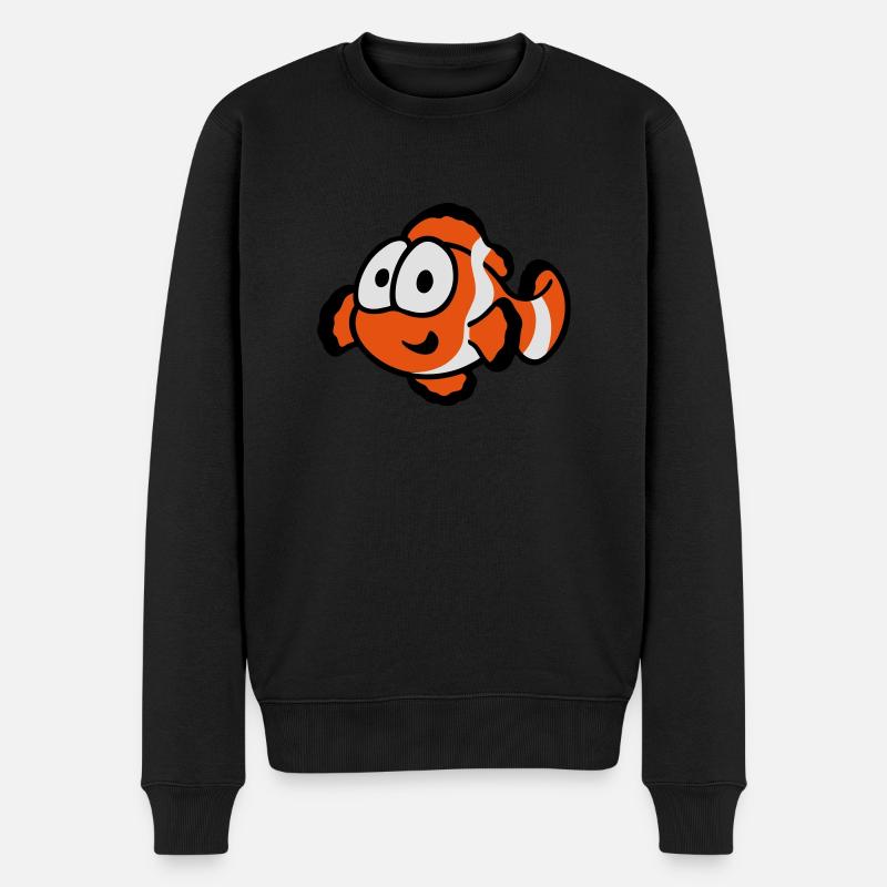 Clownfish - Männer Premium Bio Pullover - Schwarz