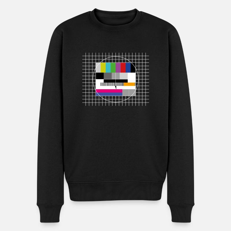 Analoges Testbild (FuBK-Testbild - Männer Premium Bio Pullover - Schwarz