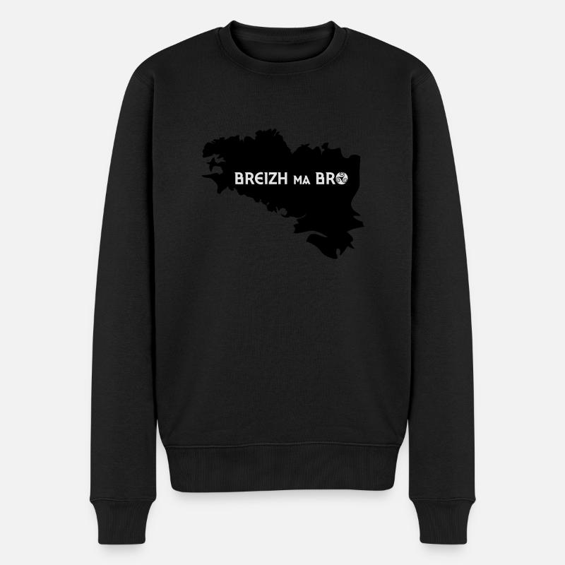 BREIZH MA BRO - Pull Premium bio Homme - noir