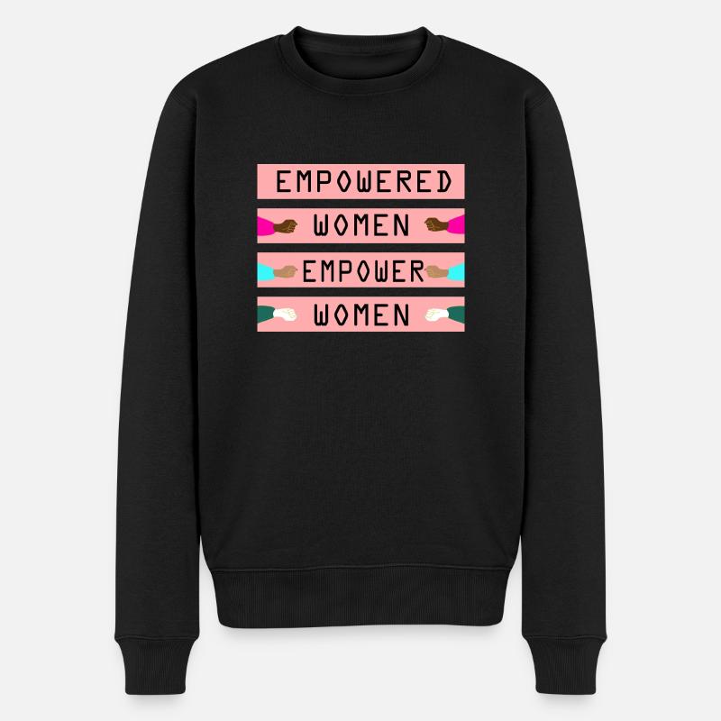 empowered women empower women - Männer Premium Bio Pullover - Schwarz
