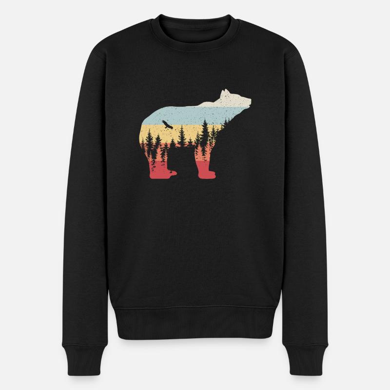 Bär - Männer Premium Bio Pullover - Schwarz