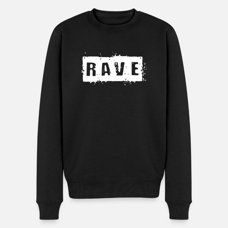 Rave - Männer Premium Bio Pullover - Schwarz