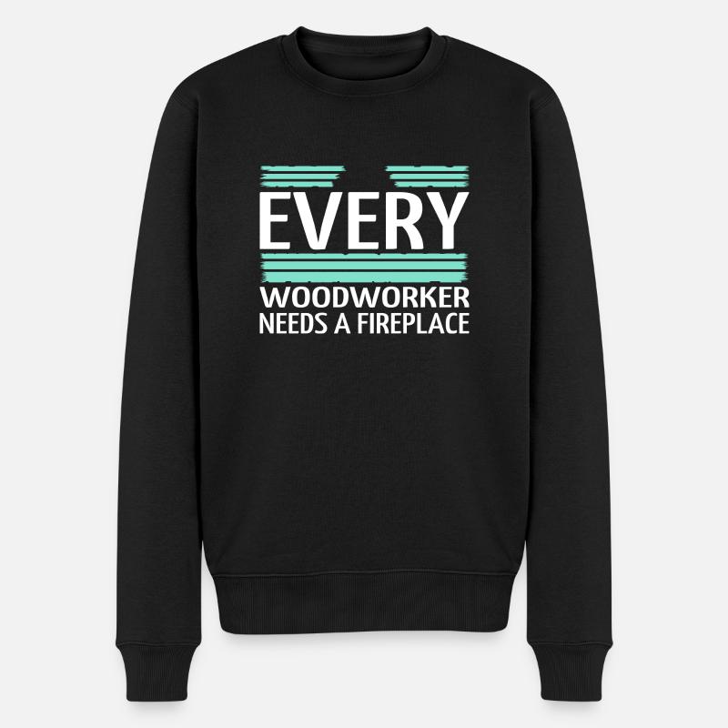 the carpenters apprentice birthday - Männer Premium Bio Pullover - Schwarz