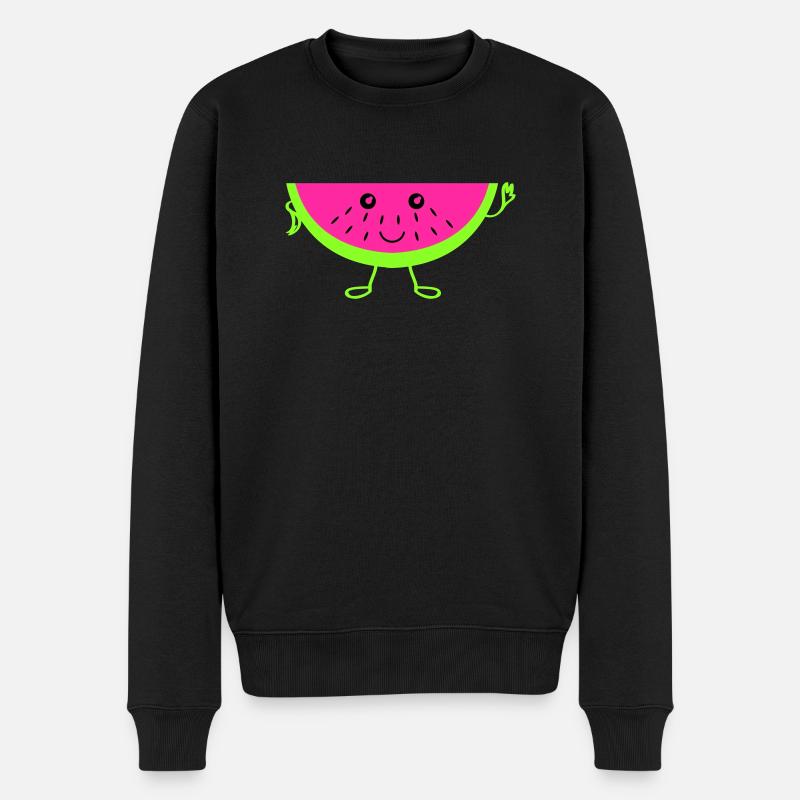 Melone - Männer Premium Bio Pullover - Schwarz
