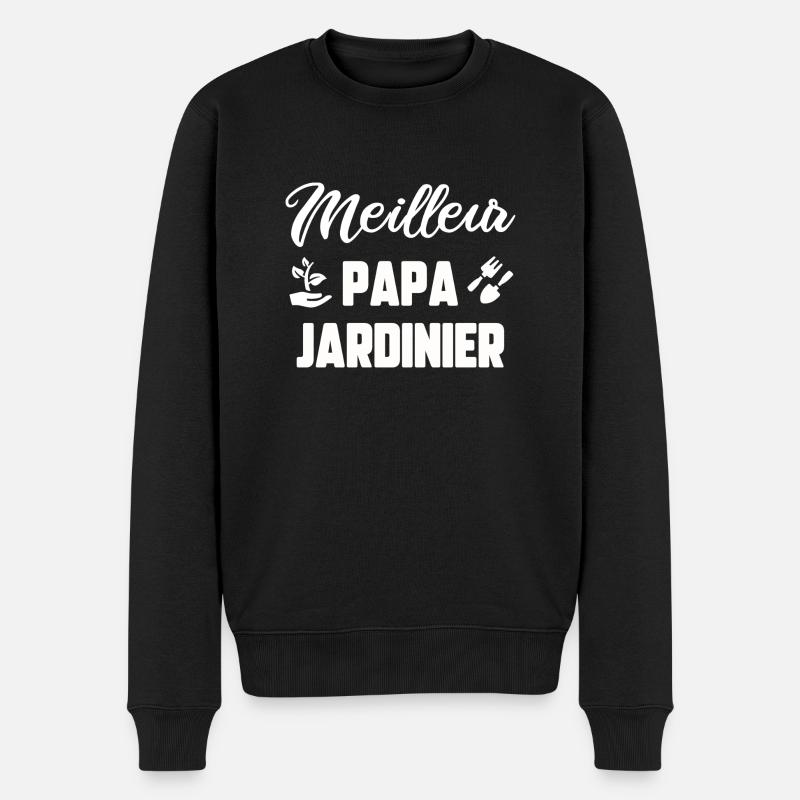 Meilleur papa jardinier - Pull Premium bio Homme - noir
