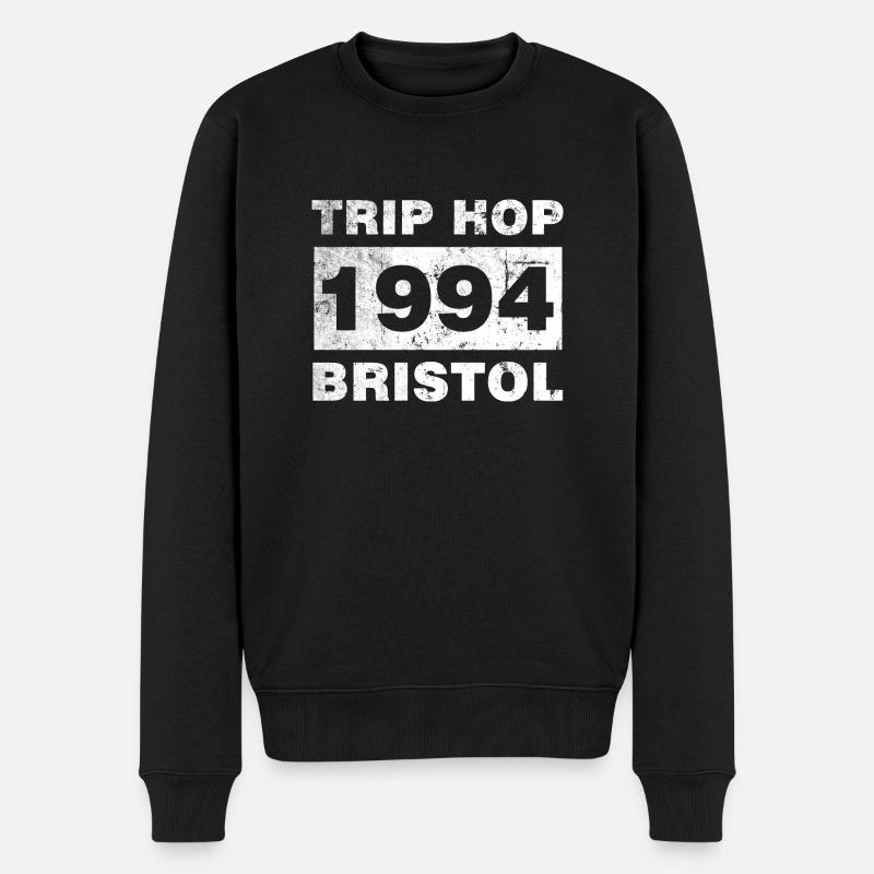 TRIP HOP BRISTOL - Pull Premium bio Homme - noir