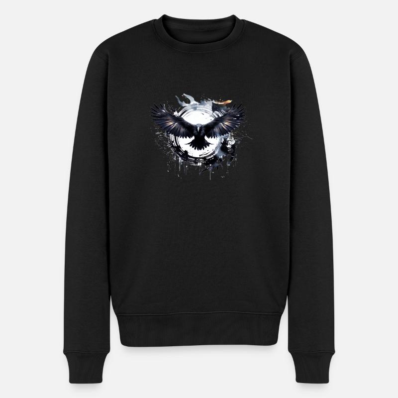 Rabe - Männer Premium Bio Pullover - Schwarz