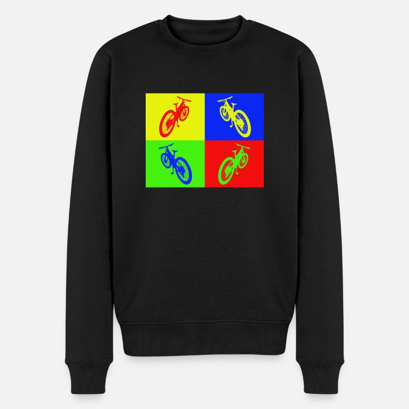 VTT Pop Art couleur - Pull Premium bio Homme - noir
