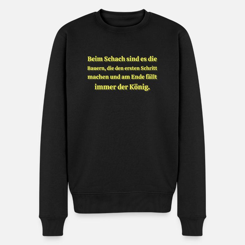 Bauer Protest König fällt - Männer Premium Bio Pullover - Schwarz
