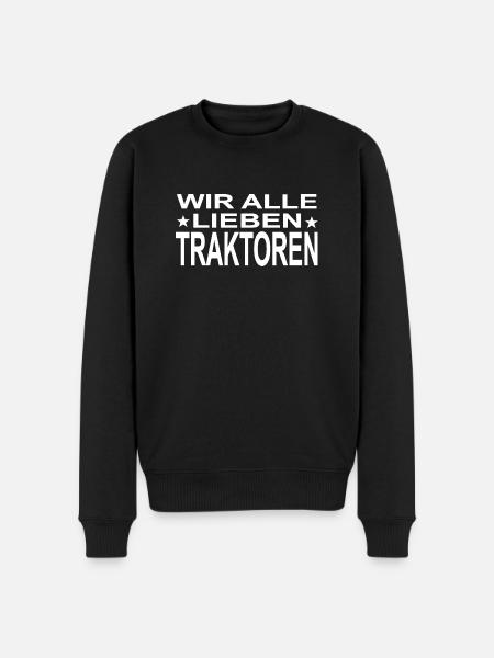 Traktor - Männer Premium Bio Pullover - Schwarz