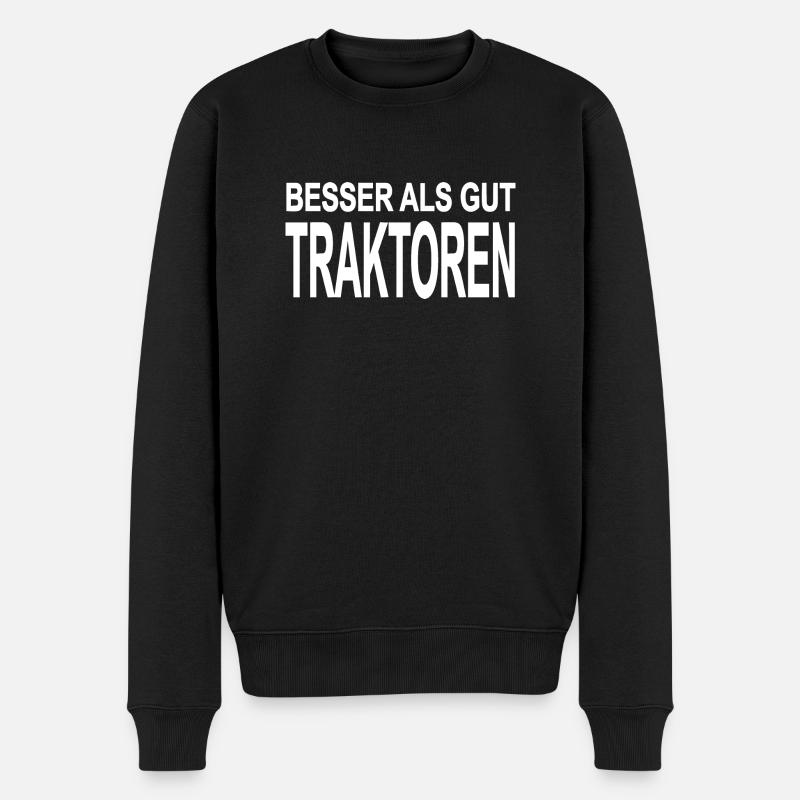 Traktor - Männer Premium Bio Pullover - Schwarz