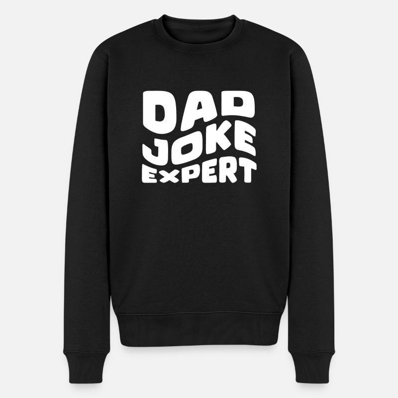 DAD JOKE EXPERT - Männer Premium Bio Pullover - Schwarz
