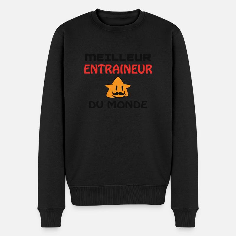 BESTER TRAINER DER WELT - Männer Premium Bio Pullover - Schwarz
