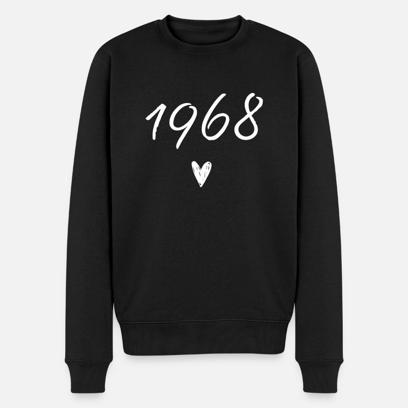 1968 coeur anniversaire - Pull Premium bio Homme - noir