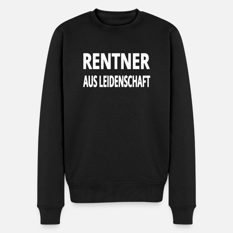 Rentner - Männer Premium Bio Pullover - Schwarz