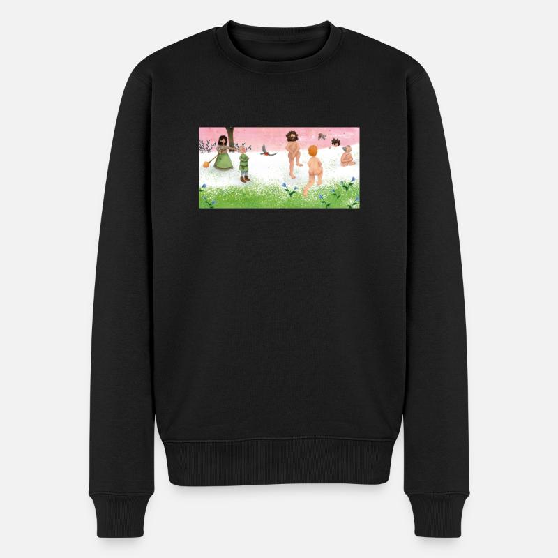 Die kleine Räubertochter - Männer Premium Bio Pullover - Schwarz