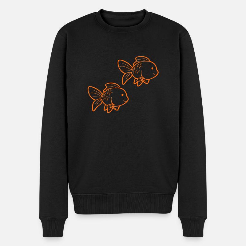 Poisson rouge - Pull Premium bio Homme - noir