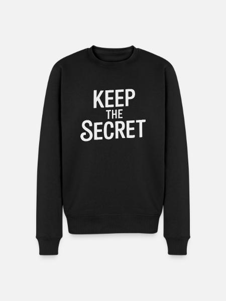 KEEP THE SECRET - Men's Premium Organic Jumper - black