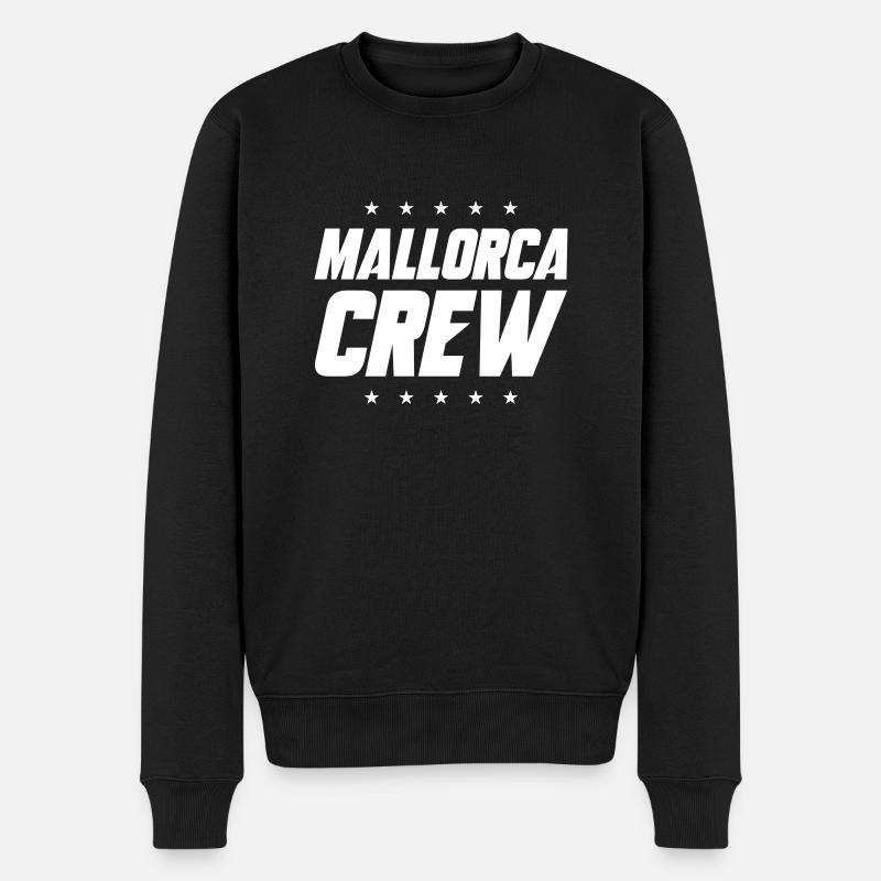 Mallorca Crew - Männer Premium Bio Pullover - Schwarz