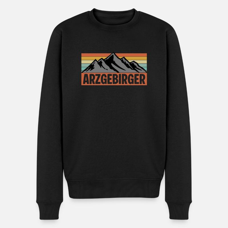Arzgebirg Hamit - Männer Premium Bio Pullover - Schwarz