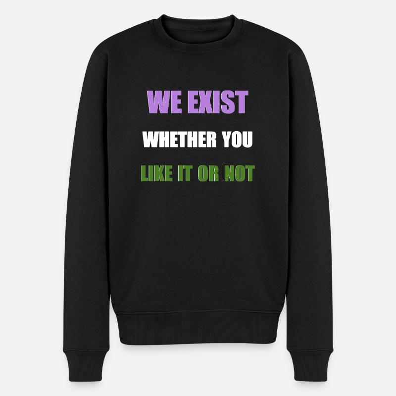 Nous existons - Genderqueer Flag - Pull Premium bio Homme - noir