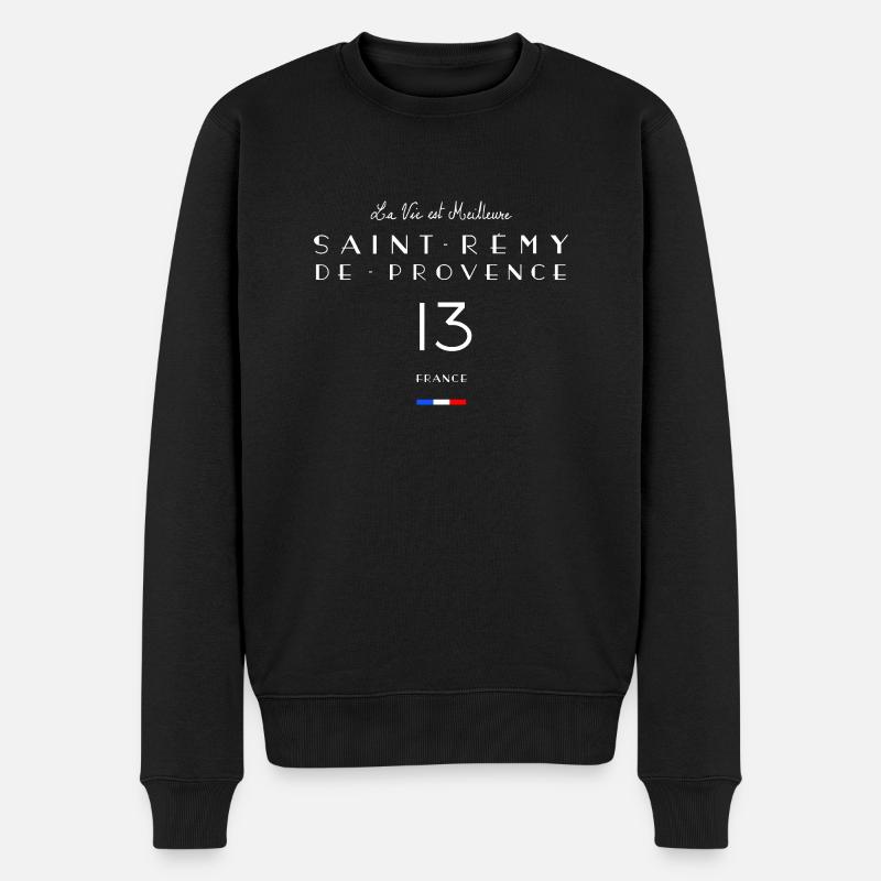 Saint-Rémy de Provence 13 Bouches-du-Rhône - Männer Premium Bio Pullover - Schwarz
