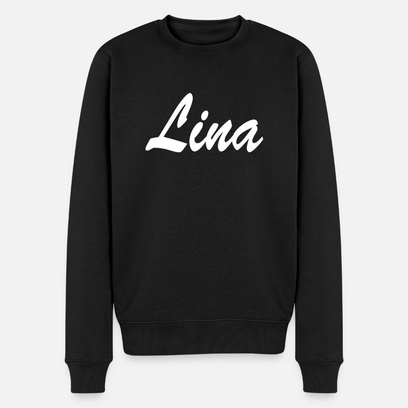 Lina - Männer Premium Bio Pullover - Schwarz
