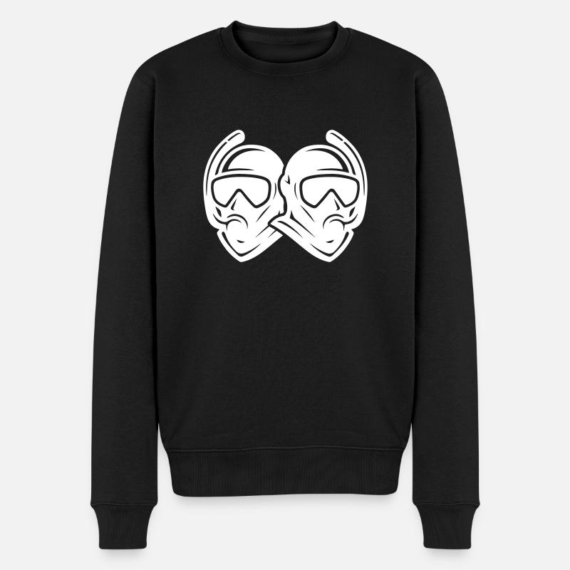 Icône du plongeur - Pull Premium bio Homme - noir