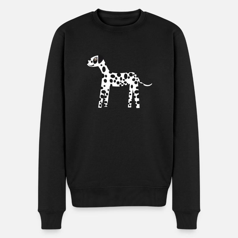 Dalmatiner - Männer Premium Bio Pullover - Schwarz