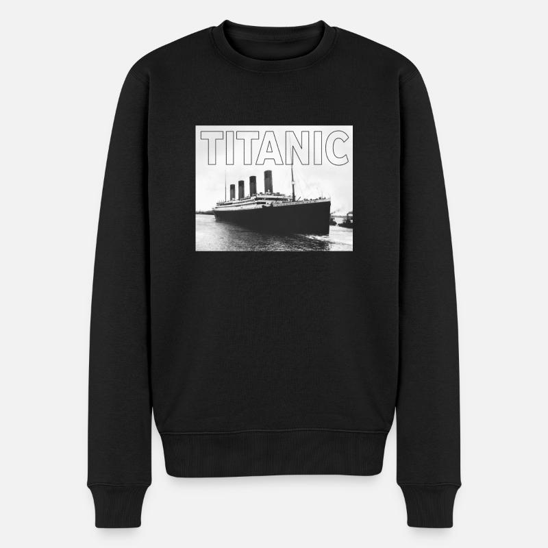 TITANIC sw - Männer Premium Bio Pullover - Schwarz
