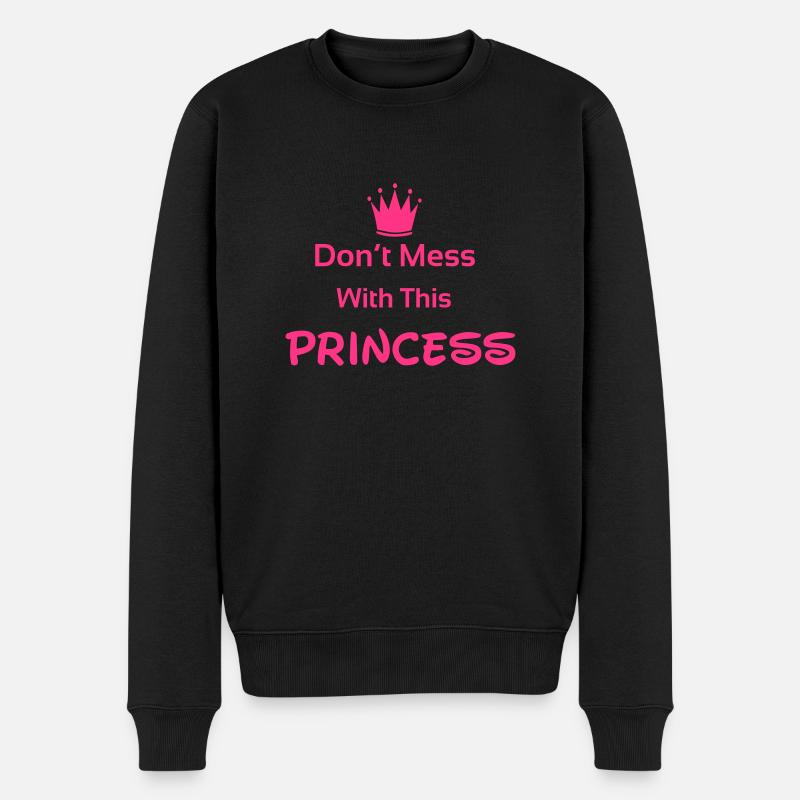 Princess - Männer Premium Bio Pullover - Schwarz