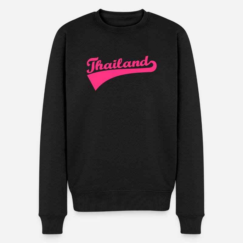 Thailand - Männer Premium Bio Pullover - Schwarz