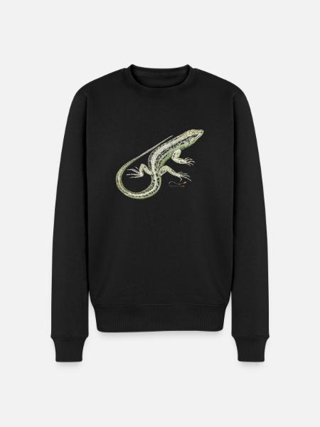 Sand firben - Økologisk premium-sweatshirt til mænd - sort