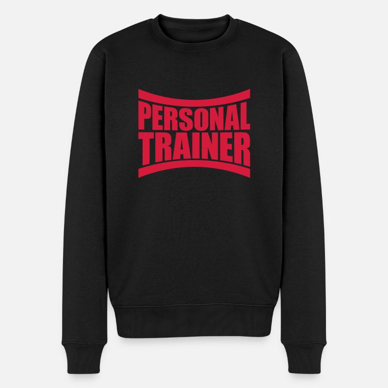 Logo Personal Trainer - Männer Premium Bio Pullover - Schwarz