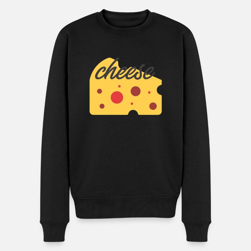 Cheese - Männer Premium Bio Pullover - Schwarz