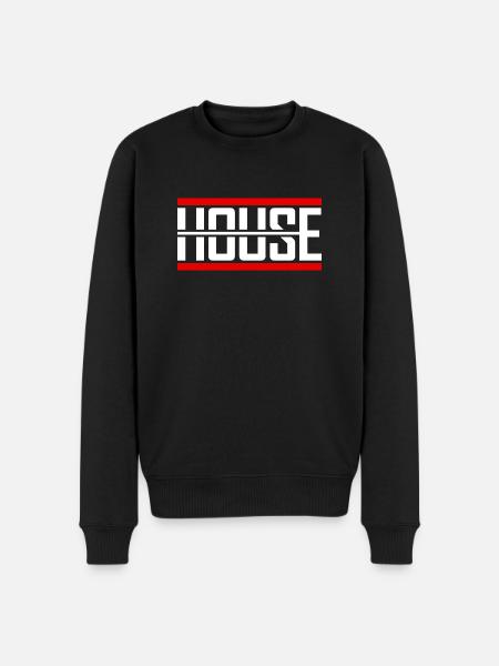 House Music - Men's Premium Organic Jumper - black
