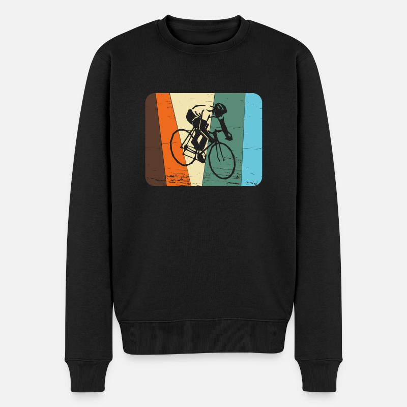 Biker / Fahrrad - Männer Premium Bio Pullover - Schwarz
