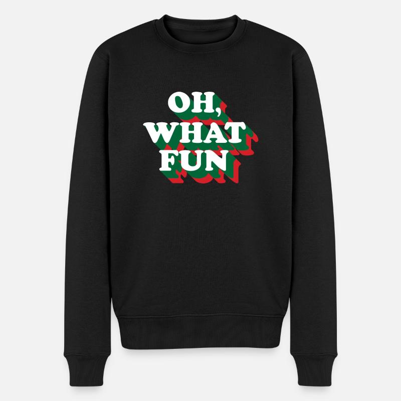 FUN - Männer Premium Bio Pullover - Schwarz